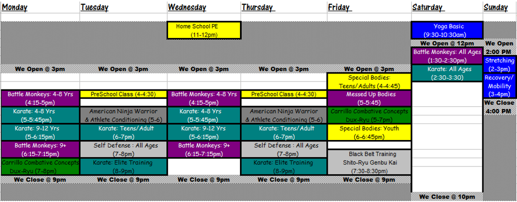 Class Schedule