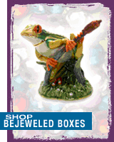 bejeweled animal trinket boxes