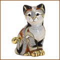 de rosa calico cat sitting figurine