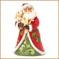jim shore santa with puppy christmas figurine