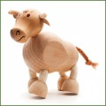 anamalz wood bull figurine