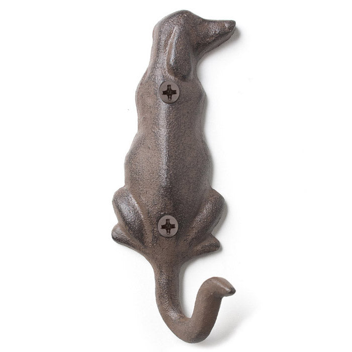 dog shaped cast iron wall hook