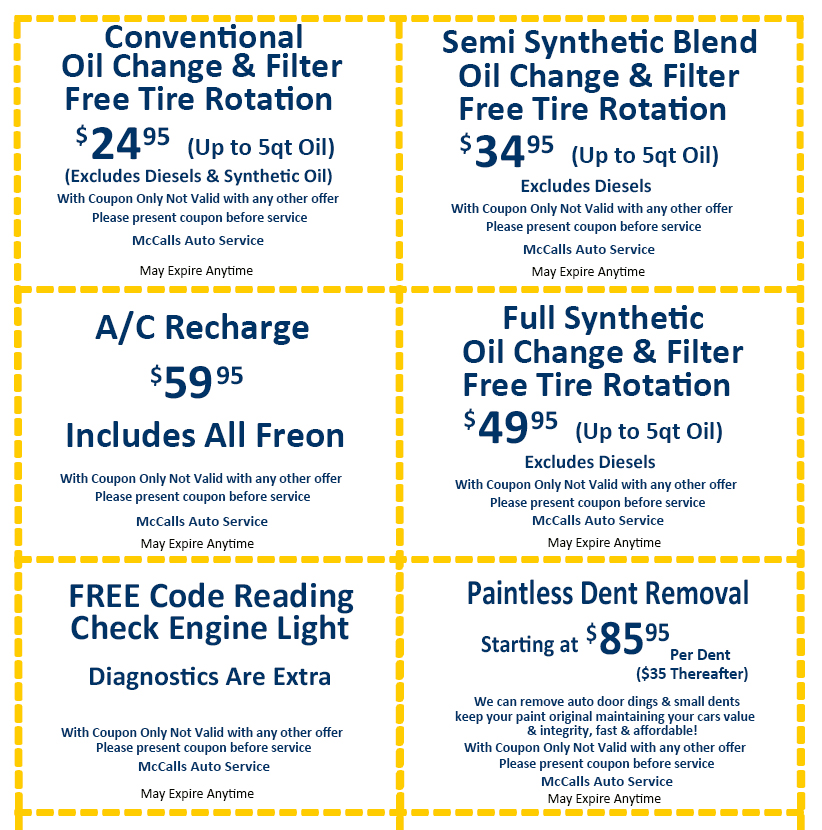 McCalls Auto Service coupons